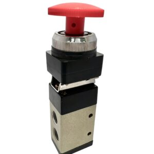 Válvula 3/2 botón rojo bloqueo conexión 1/4" serie MSV98322-EB