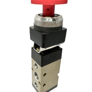 Válvula 5/2 botón rojo bloqueo conexión 1/4" serie MSV86522-EB