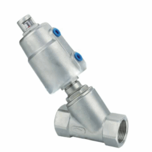 Válvula asiento inclinado de acero inoxidable