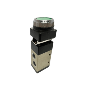 Válvula 3/2 botón verde regreso resorte conexión 1/4"serie MSV98322-PP